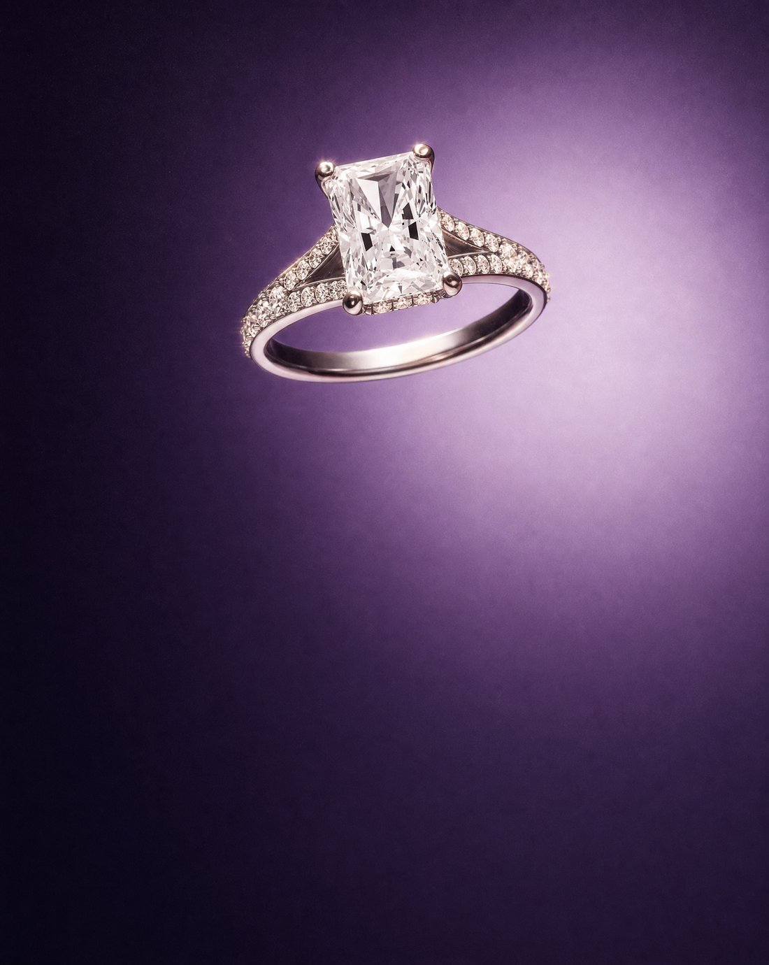 Channel Band Engagement Rings