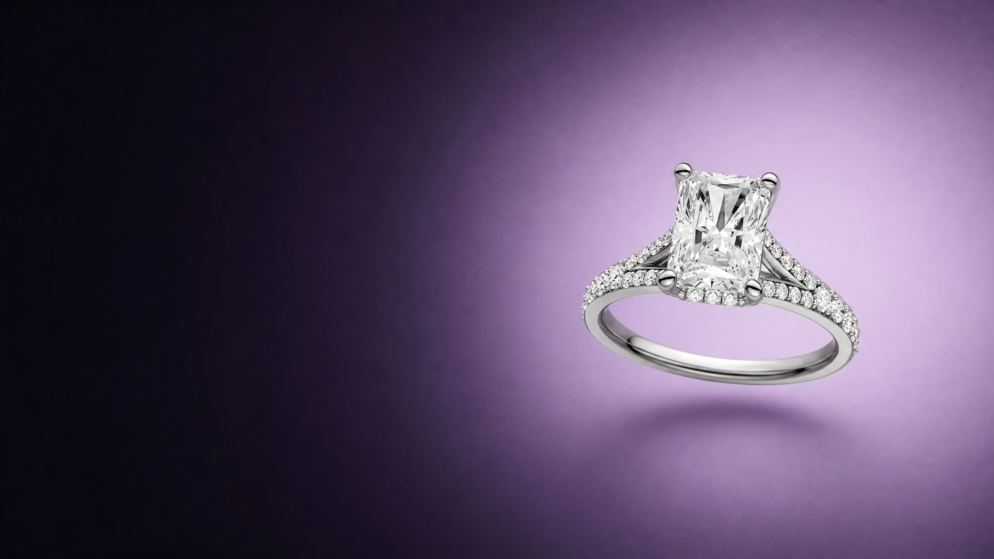 Channel Band Engagement Rings
