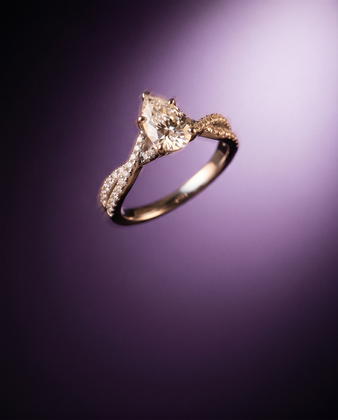 Prong Set-Band Engagement Rings