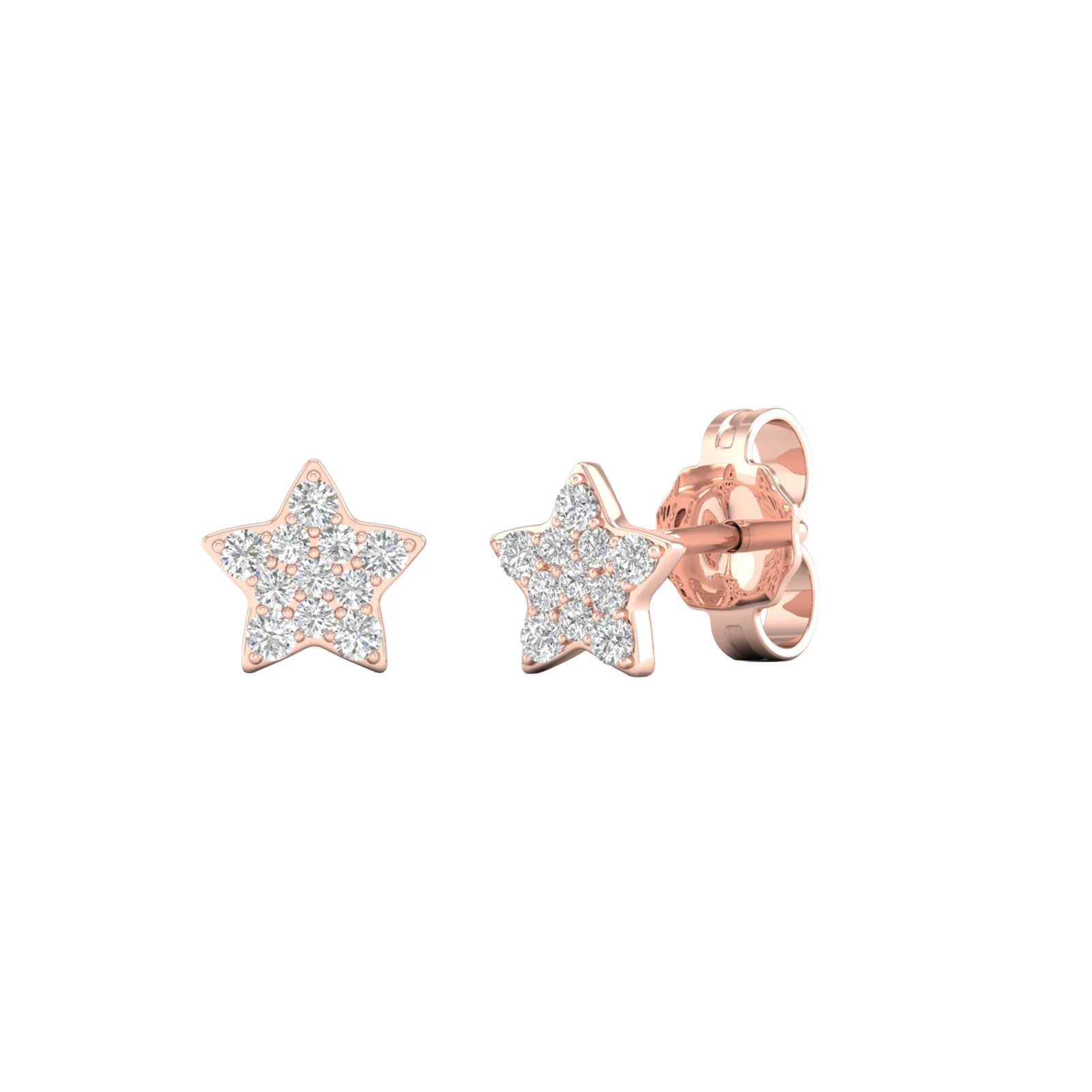 Diamond stud earrings