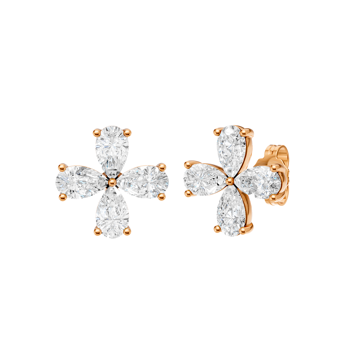 Diamond stud earrings