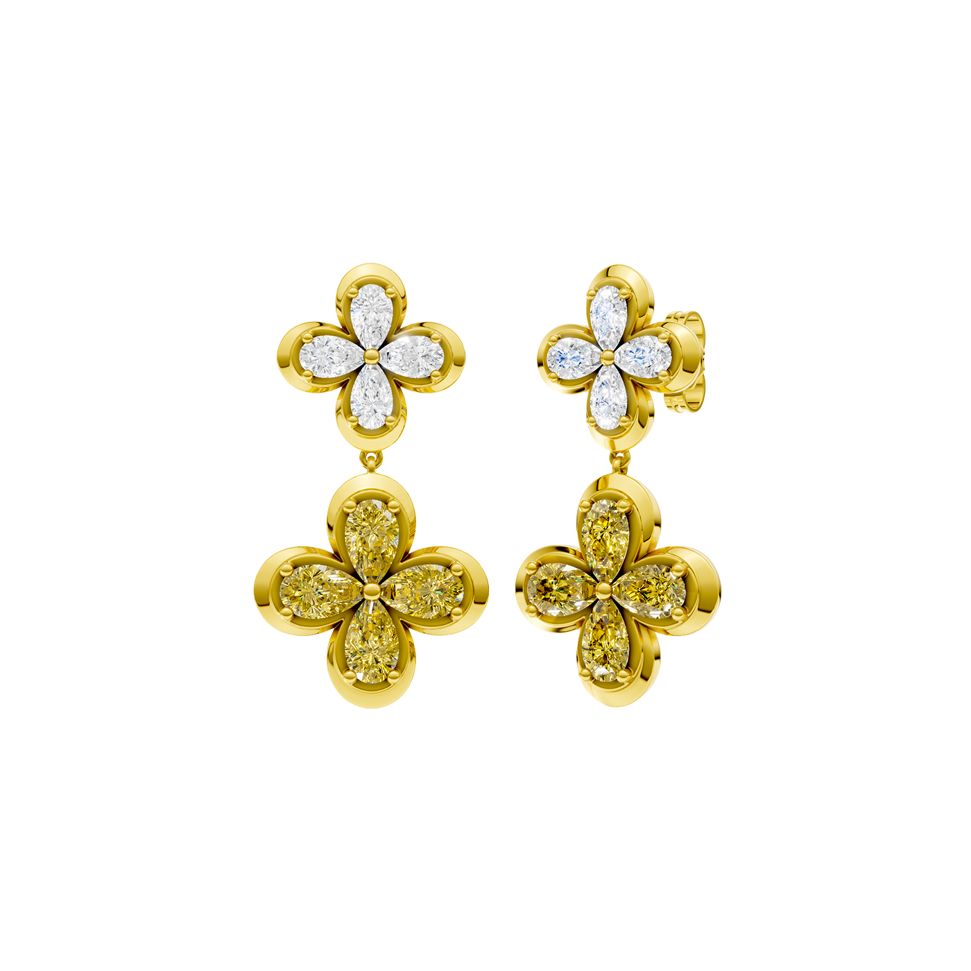 Diamond drop earrings