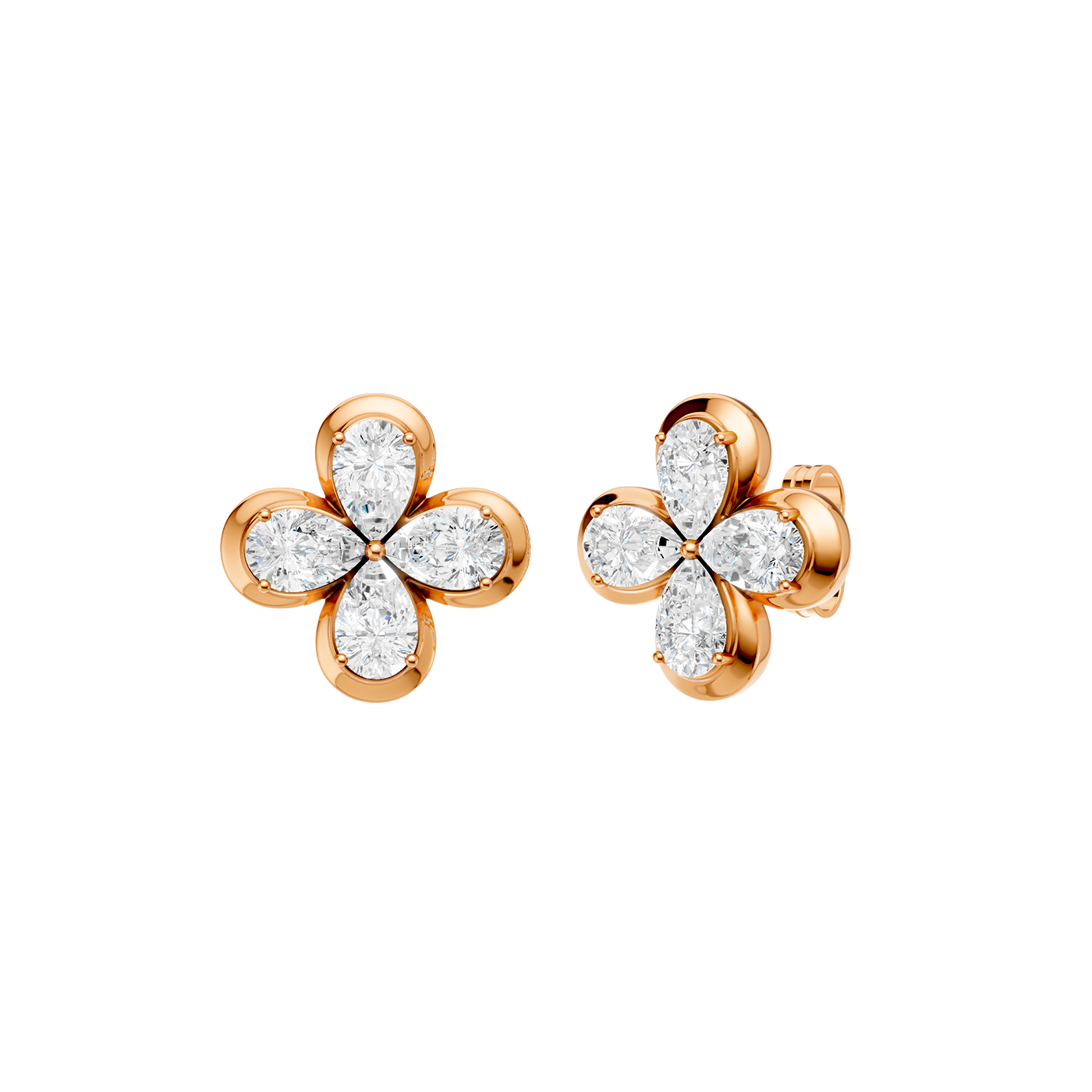 Diamond stud earrings