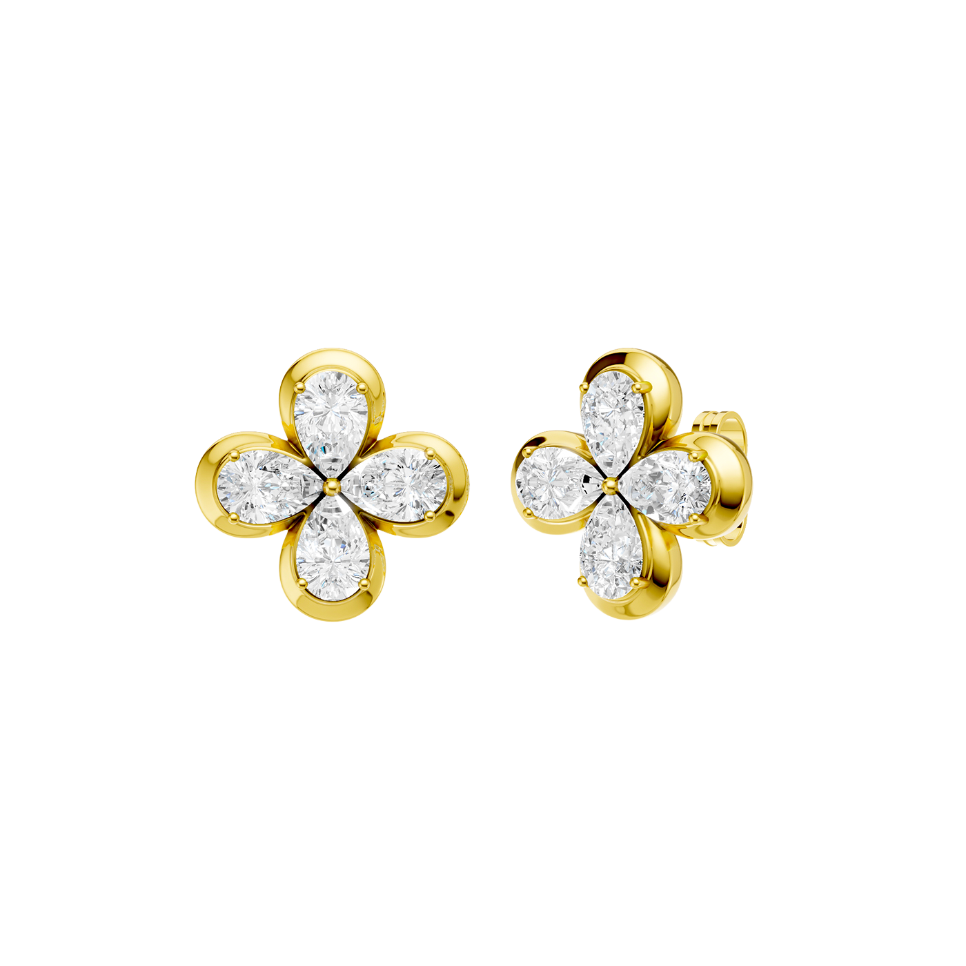 Diamond stud earrings