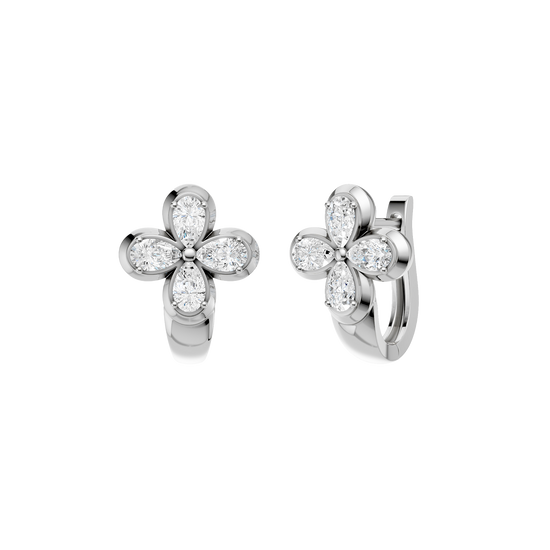 Diamond hoop earrings