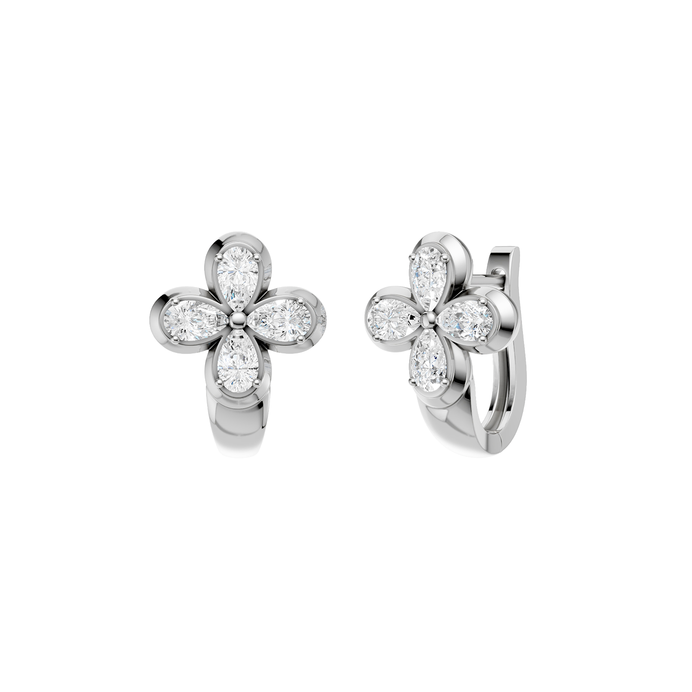 Diamond hoop earrings