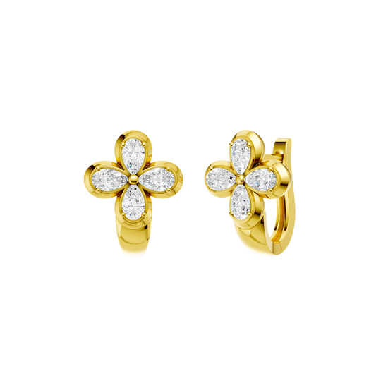 Diamond hoop earrings