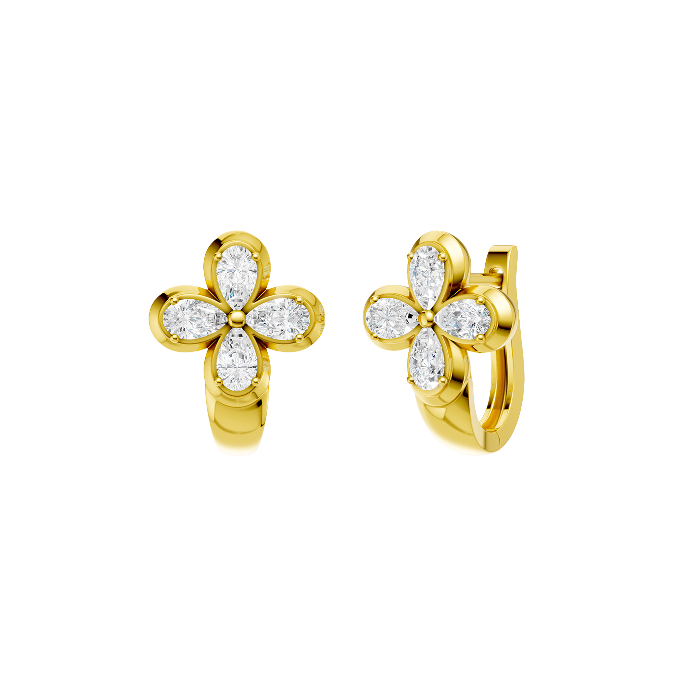 Diamond hoop earrings