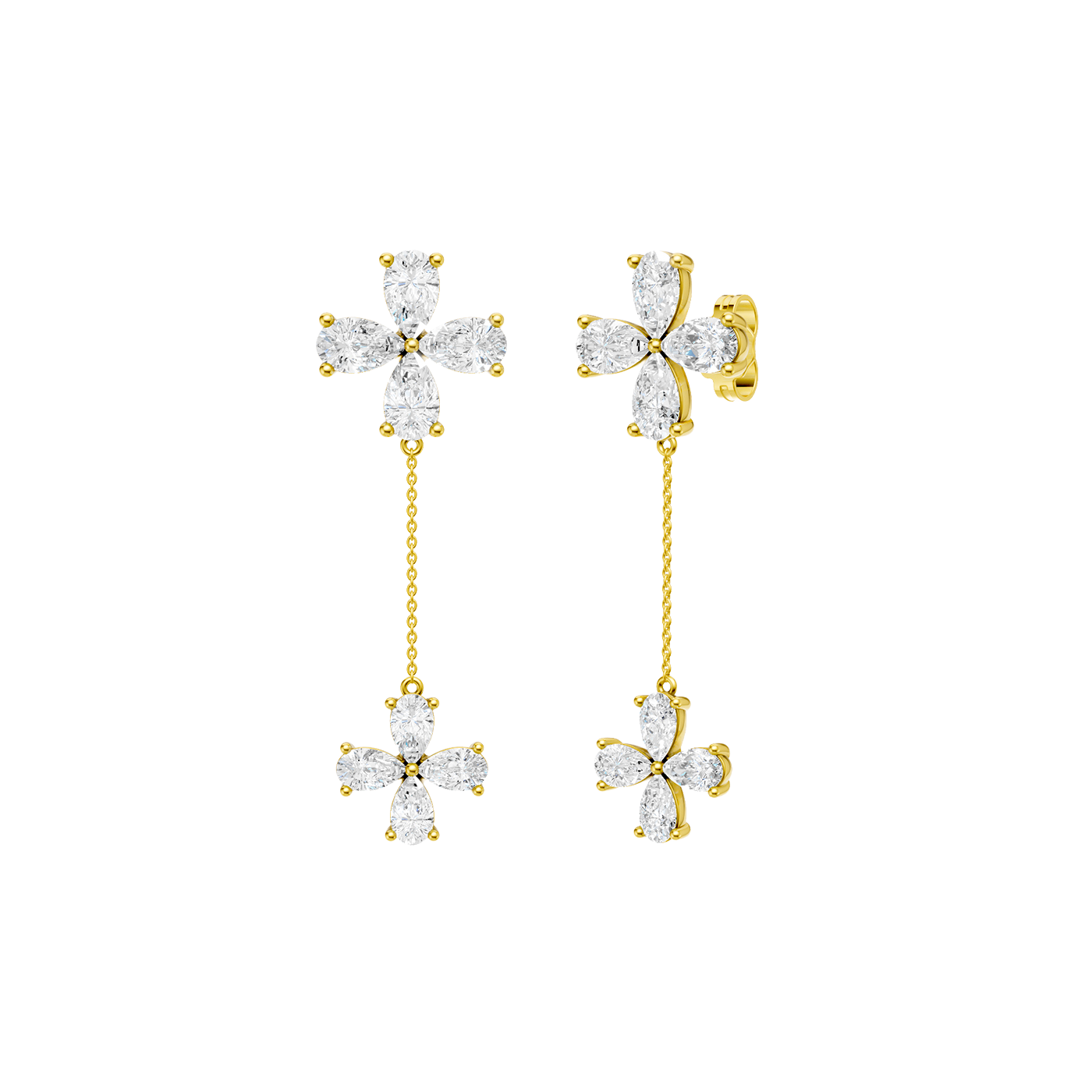 Diamond drop earrings