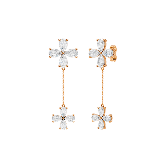 Diamond drop earrings