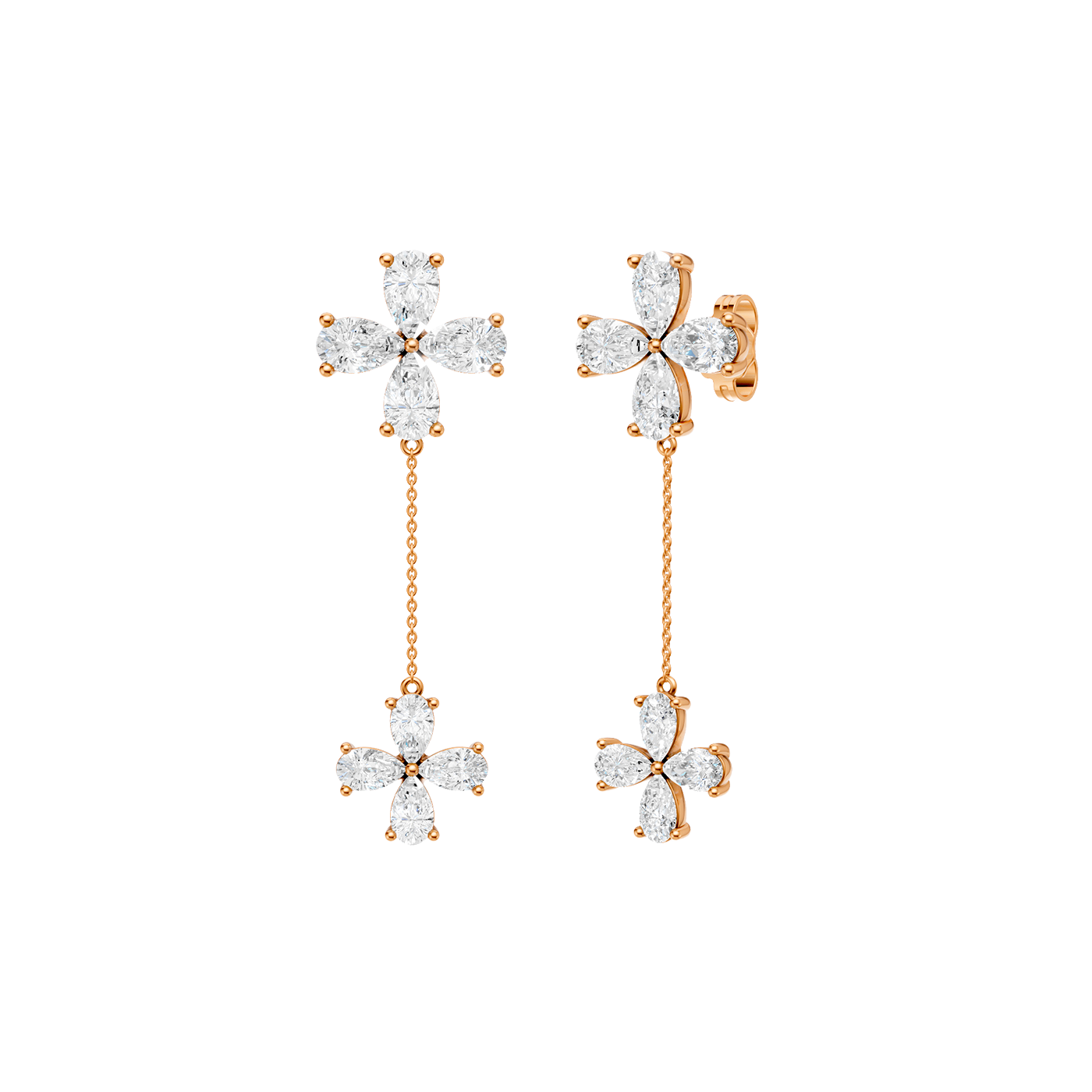 Diamond drop earrings
