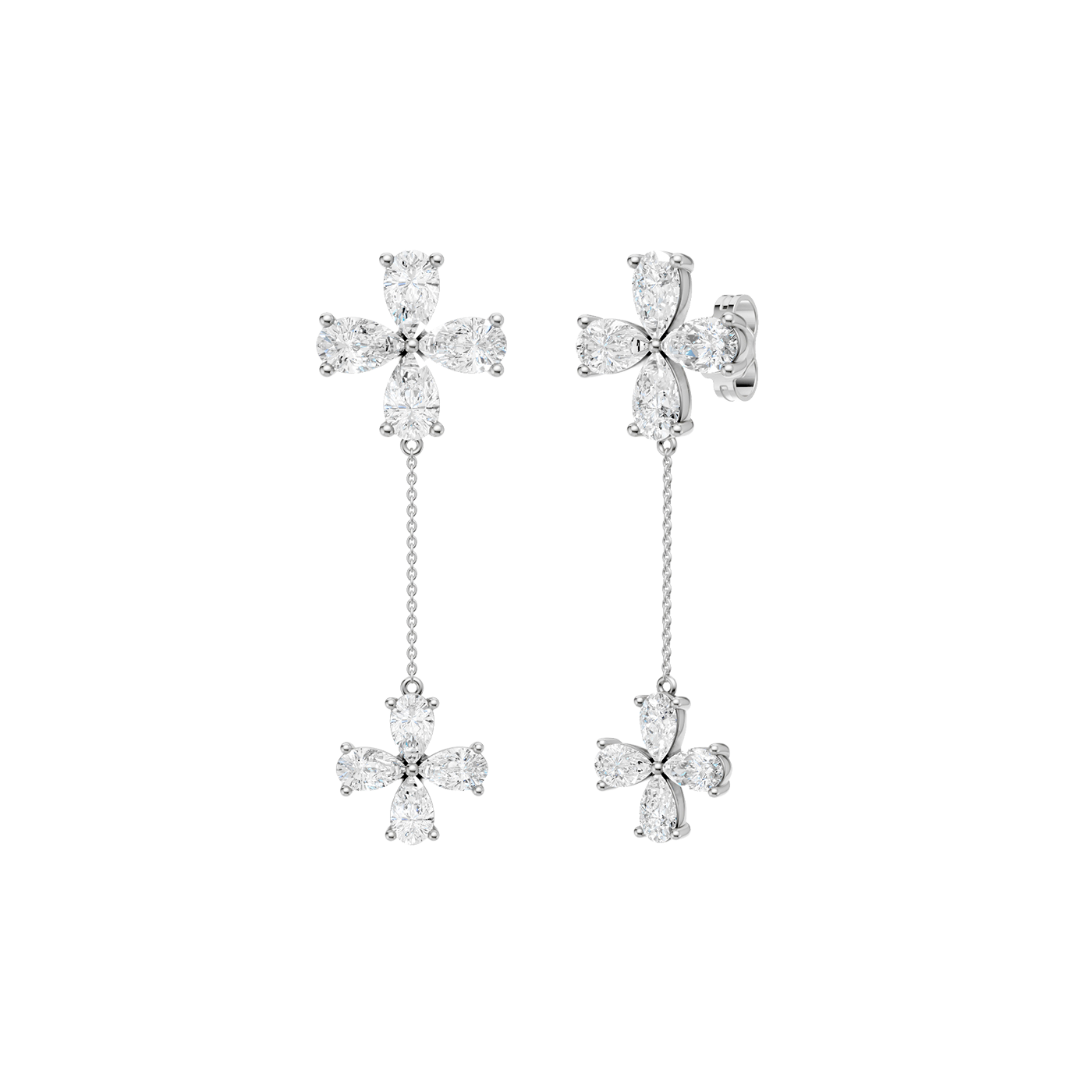Diamond drop earrings