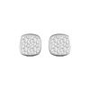Cushion-cut diamond stud earrings