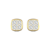 Cushion-cut diamond stud earrings