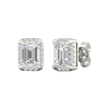 2-carat Emerald-cut diamond stud earrings