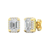 2-carat Emerald-cut diamond stud earrings