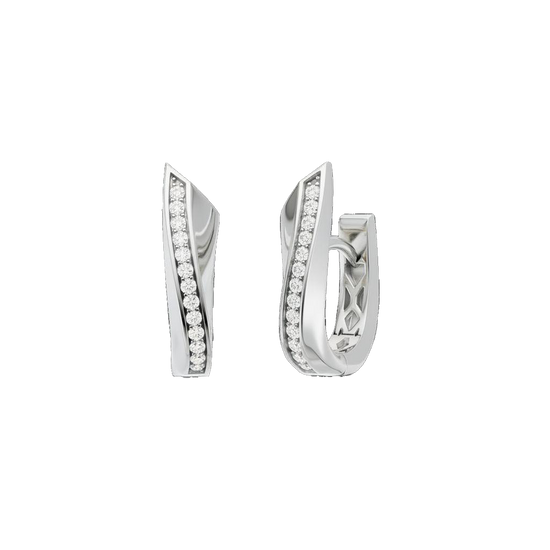 Diamond hoop earrings