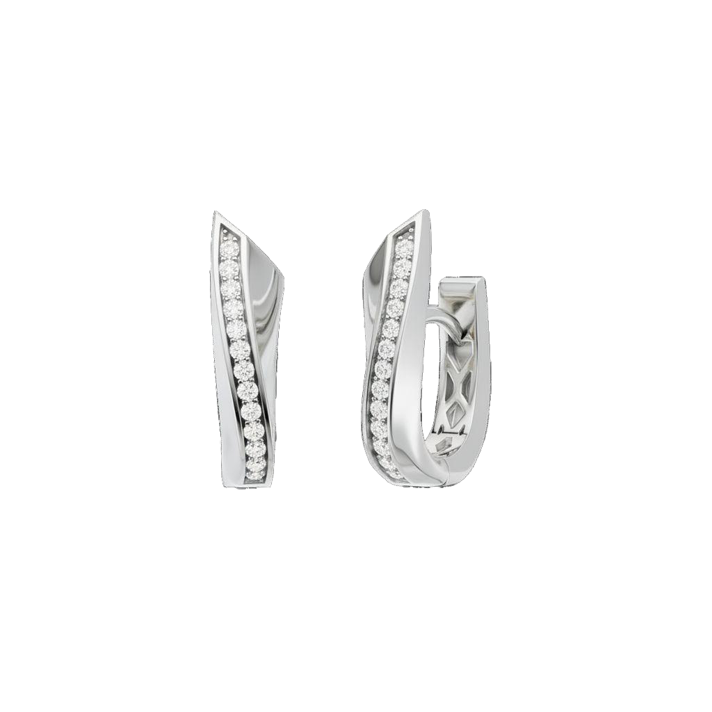 Diamond hoop earrings