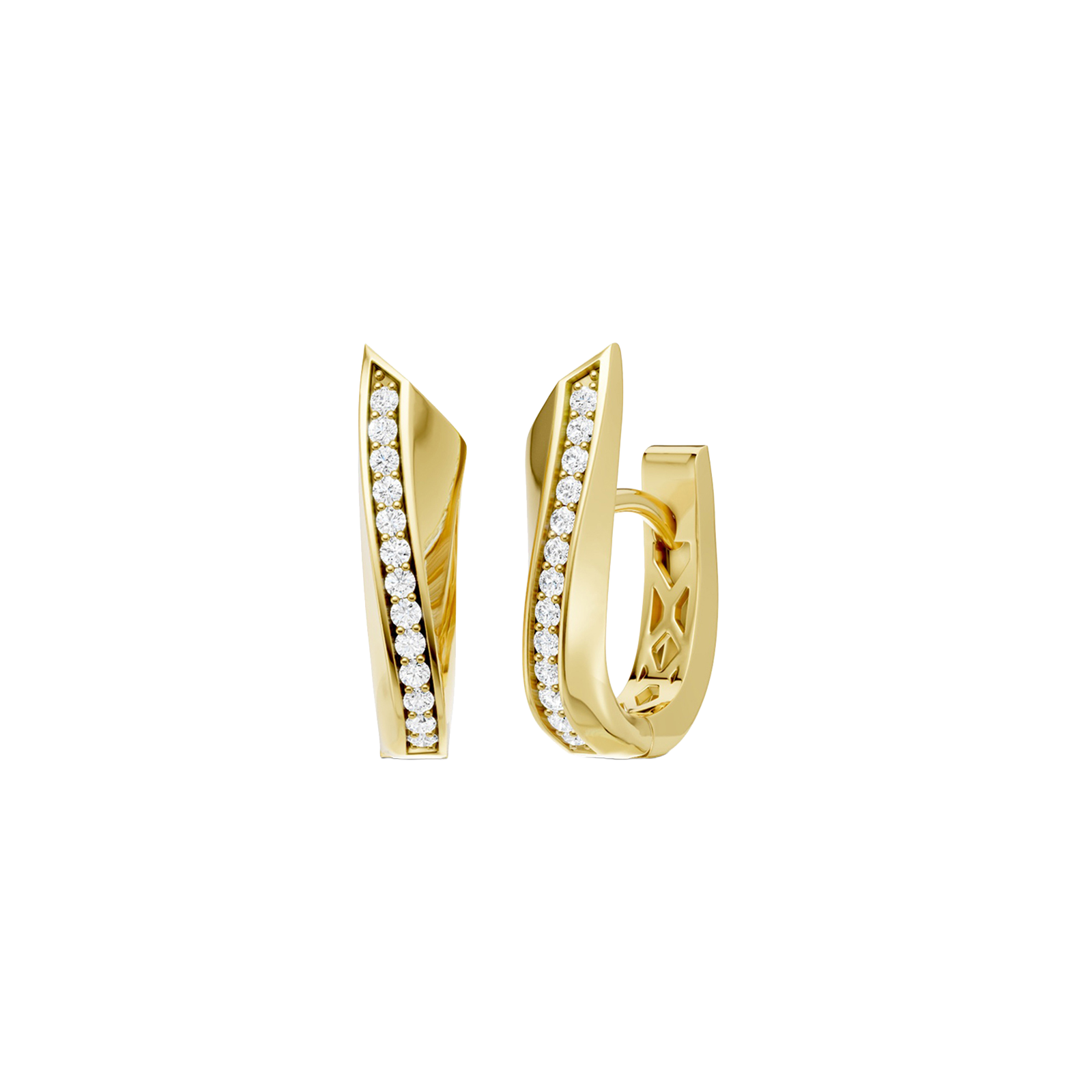 Diamond hoop earrings