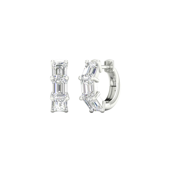 Diamond hoop earrings
