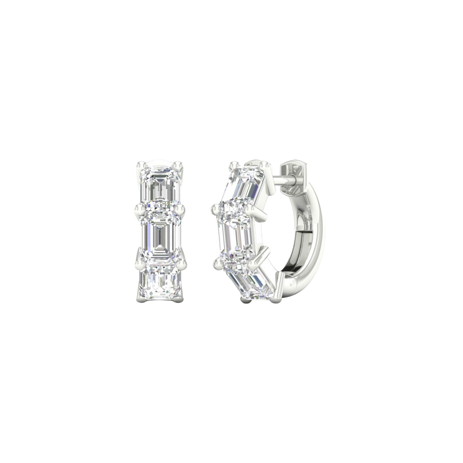 Diamond hoop earrings