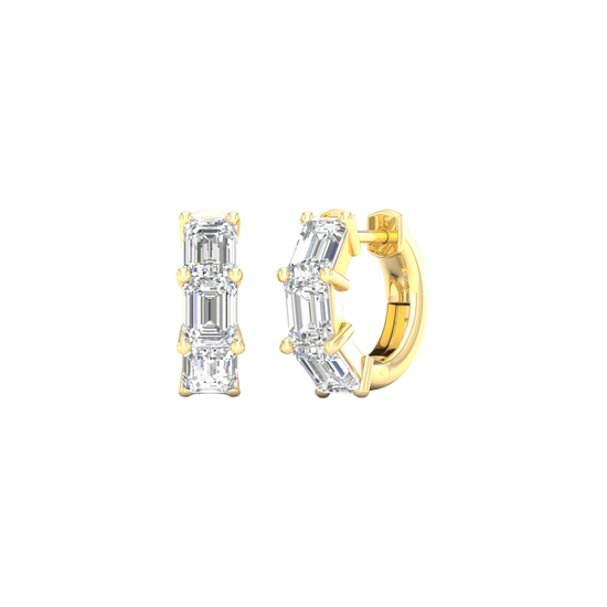 Diamond hoop earrings