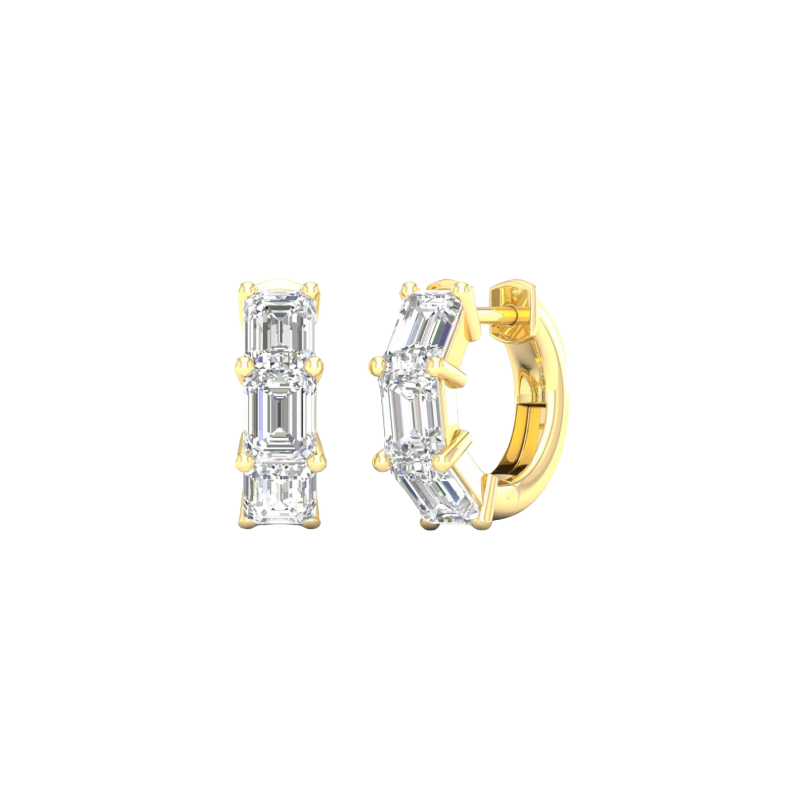 Diamond hoop earrings