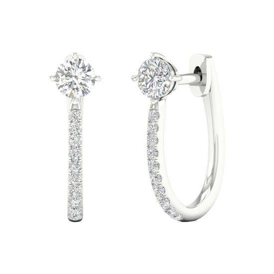 Diamond hoop earrings