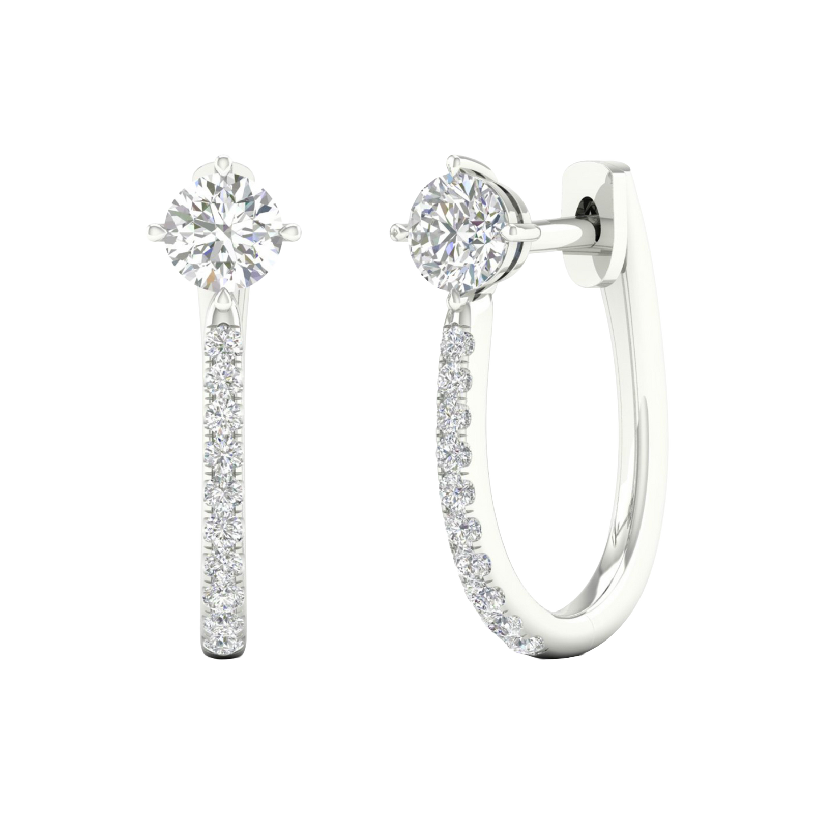 Diamond hoop earrings