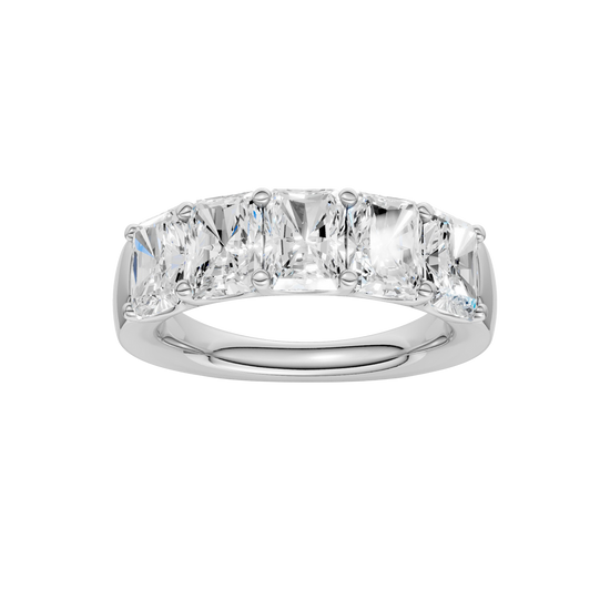 Radiant-cut diamond ring