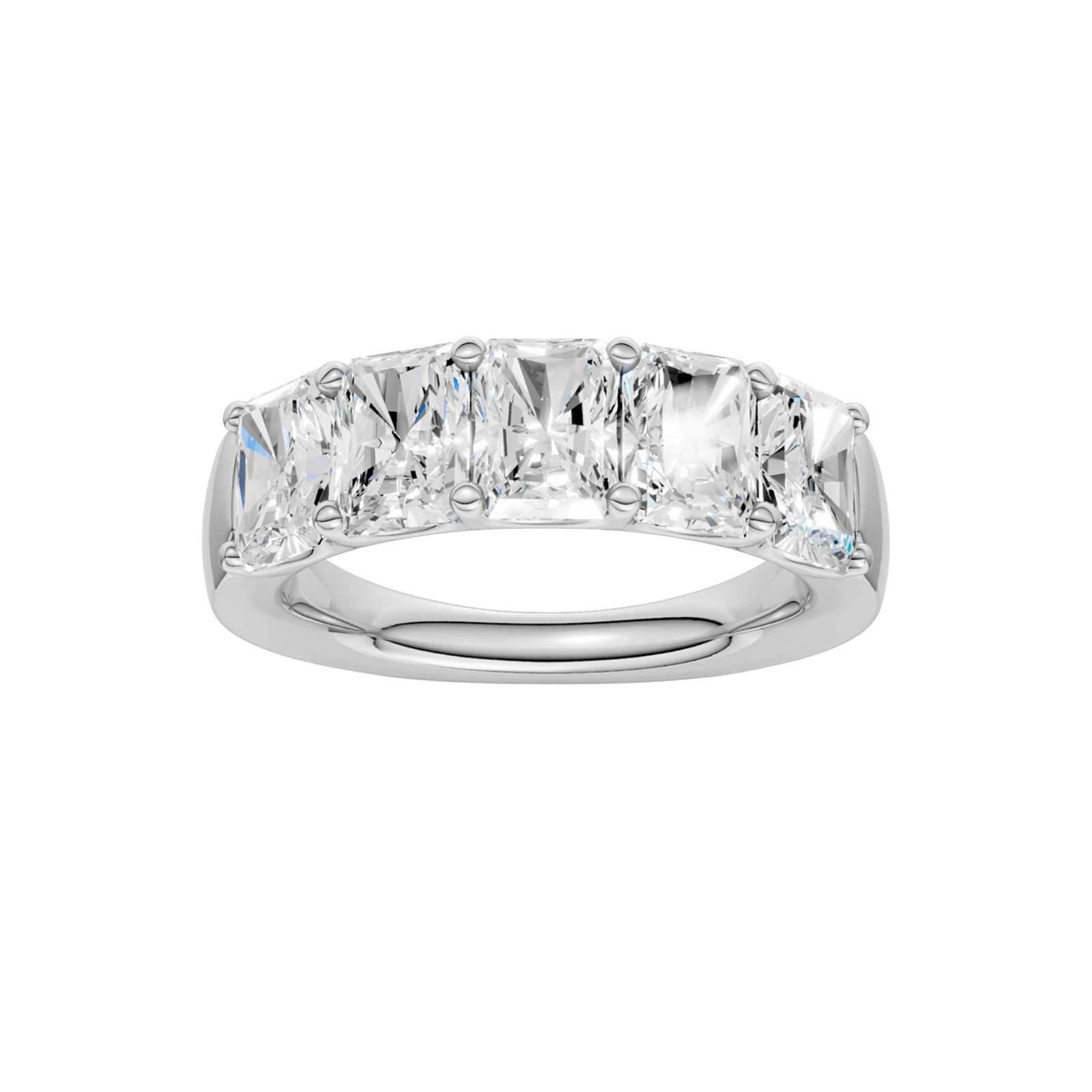Radiant-cut diamond ring