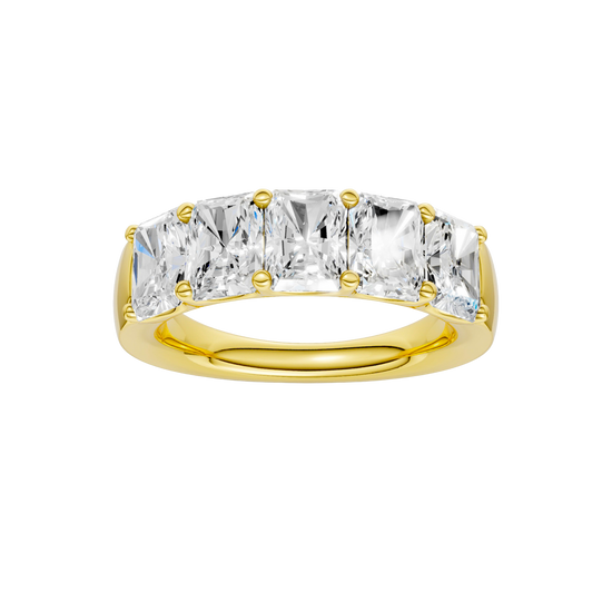 Radiant-cut diamond ring