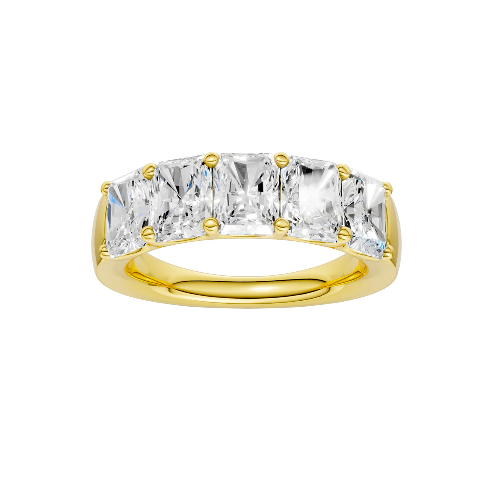 Radiant-cut diamond ring