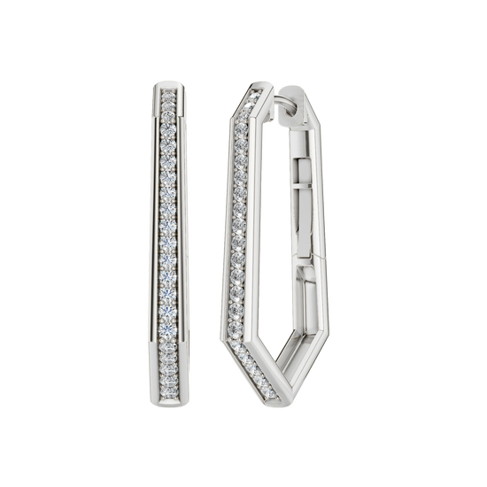 Diamond hoop earrings