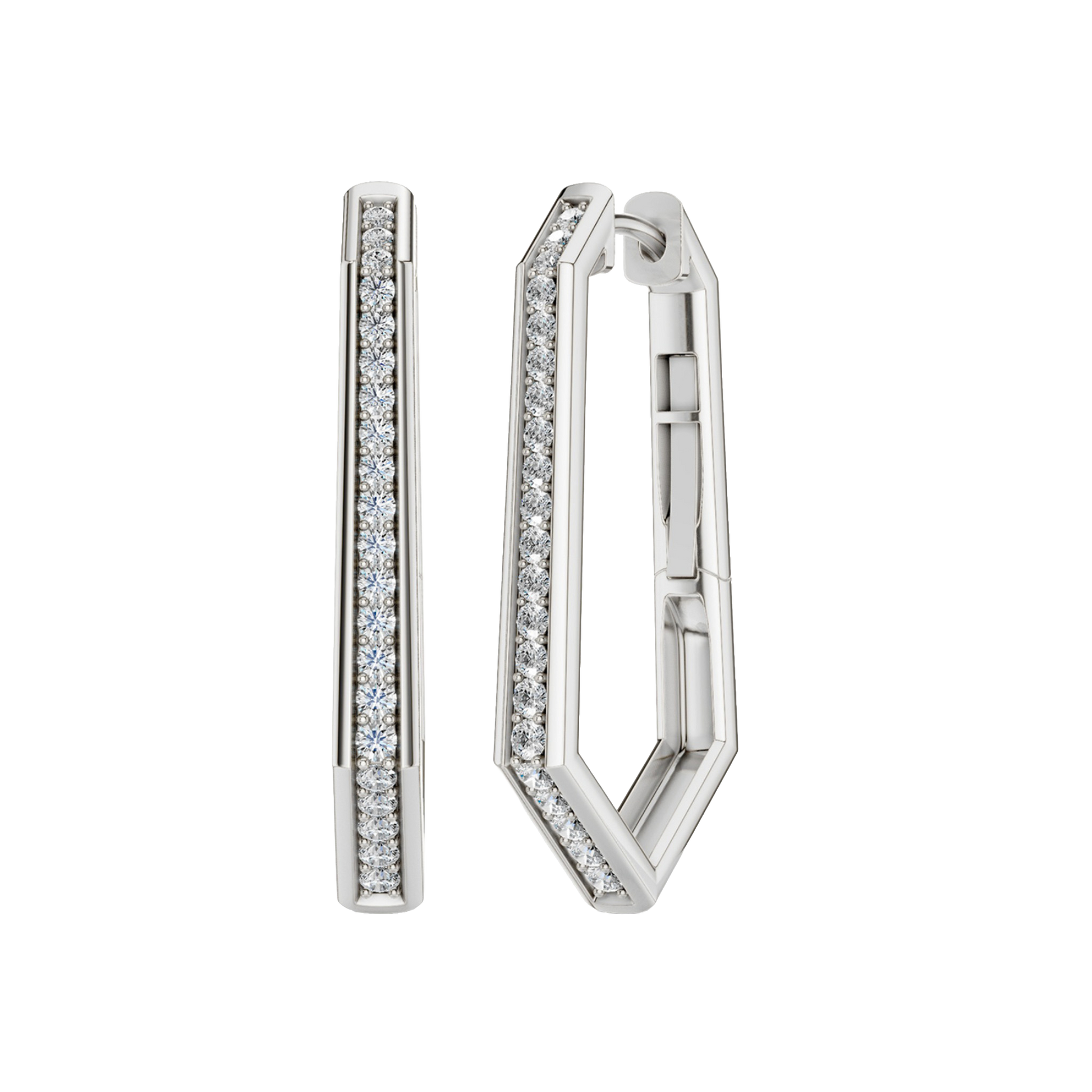 Diamond hoop earrings