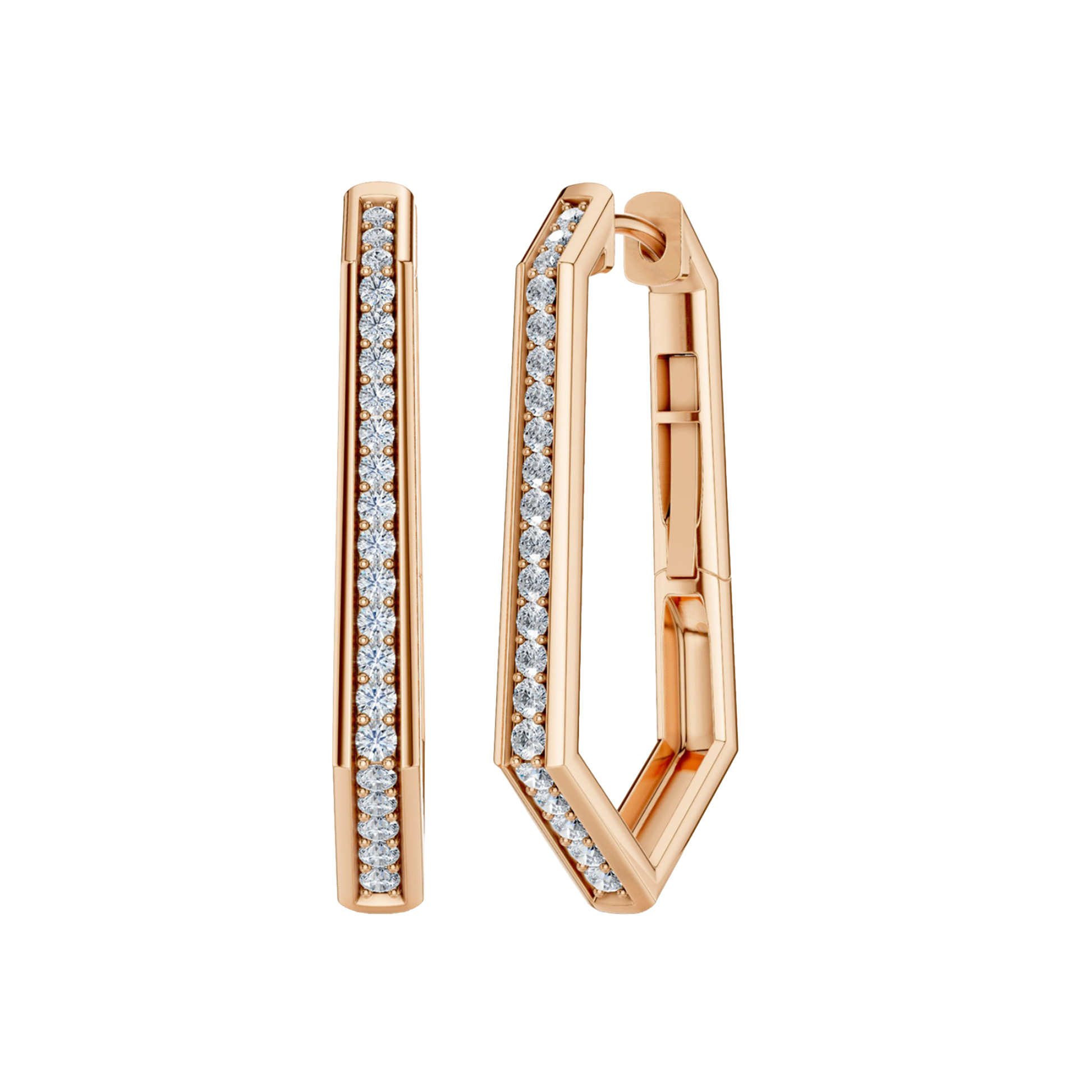 Diamond hoop earrings