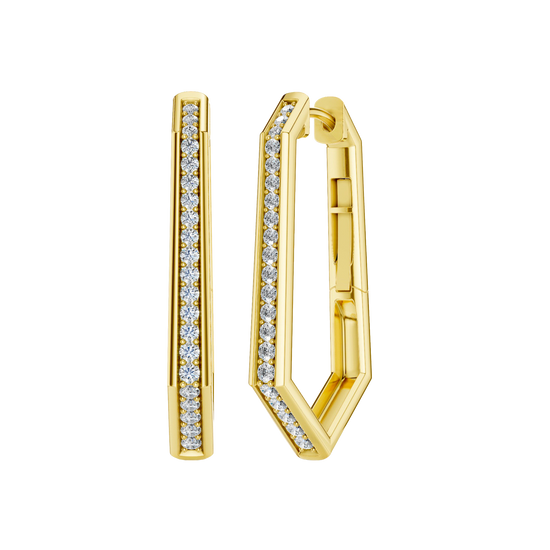 Diamond hoop earrings
