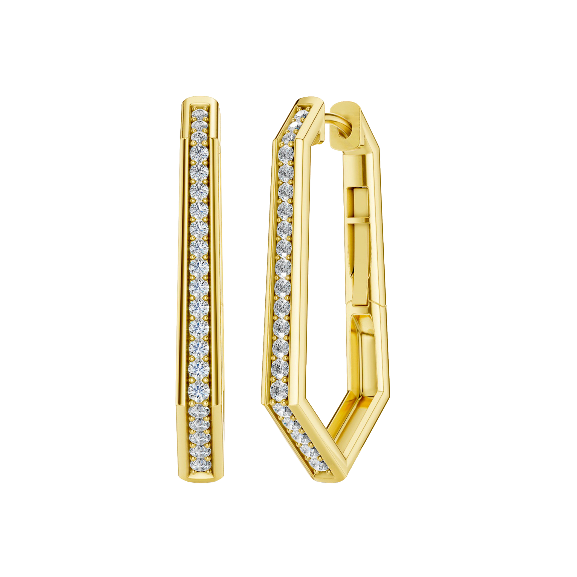 Diamond hoop earrings
