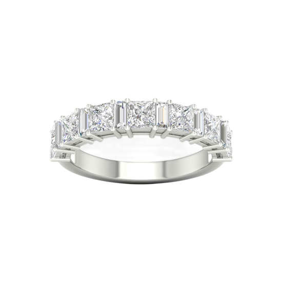 Princess-cut diamond eternity ring
