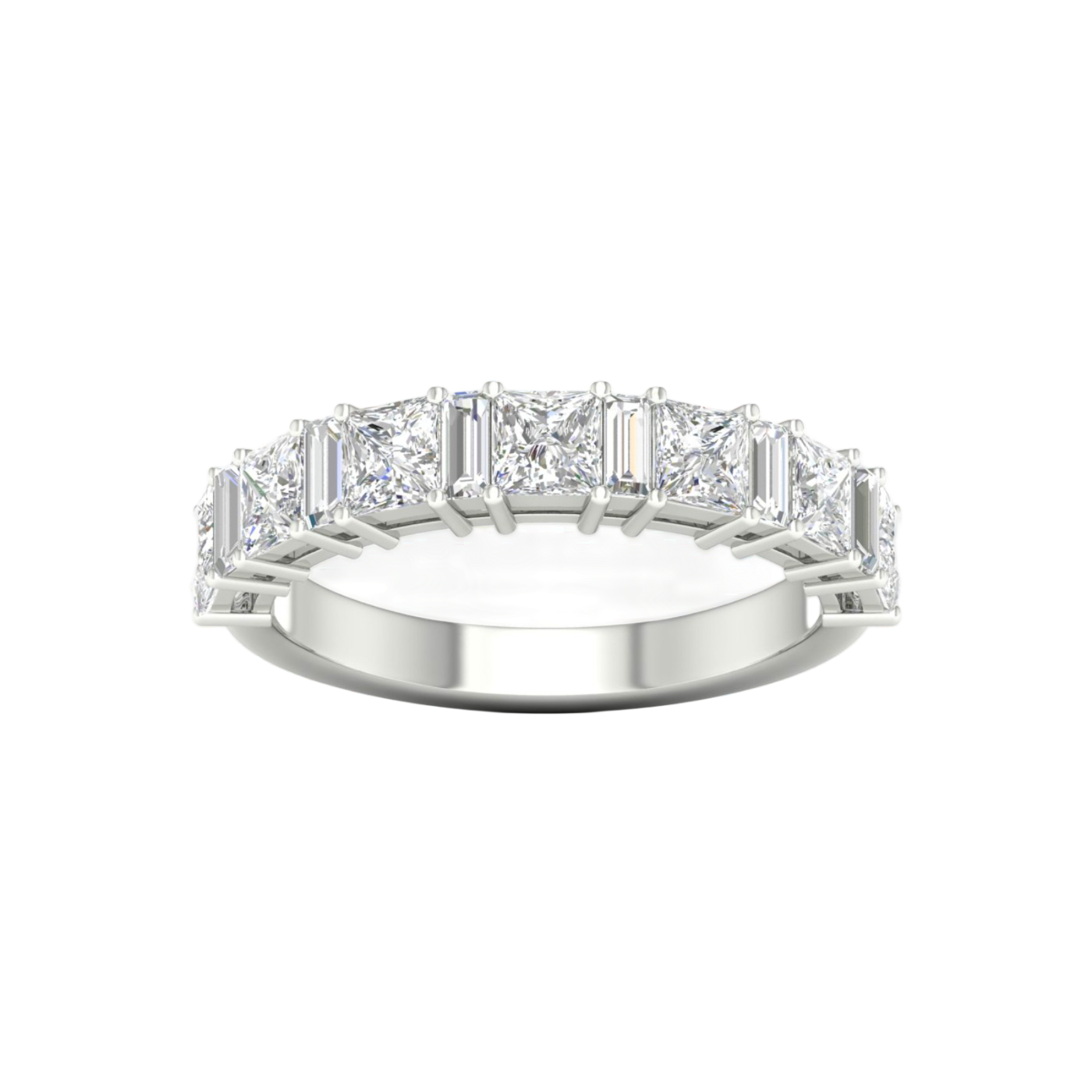 Princess-cut diamond eternity ring