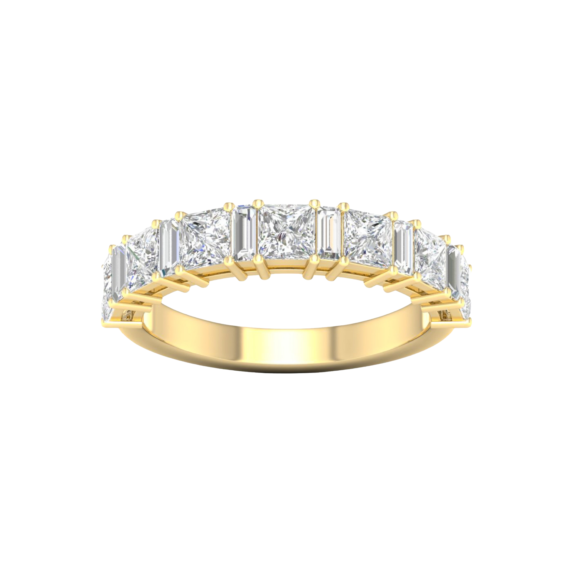 Princess-cut diamond eternity ring