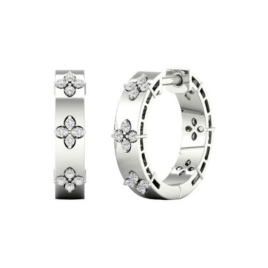 Diamond hoop earrings