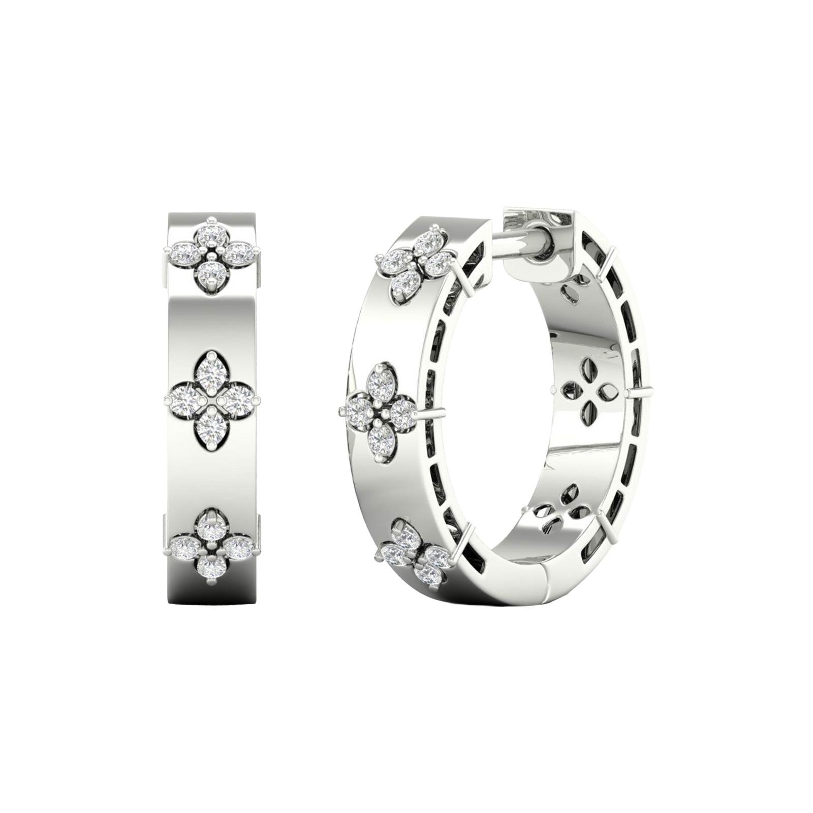 Diamond hoop earrings