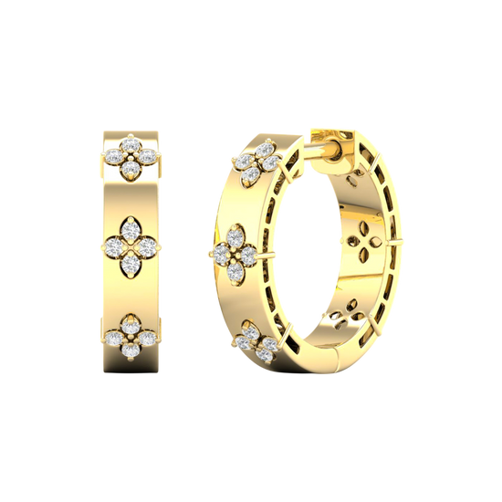 Diamond hoop earrings