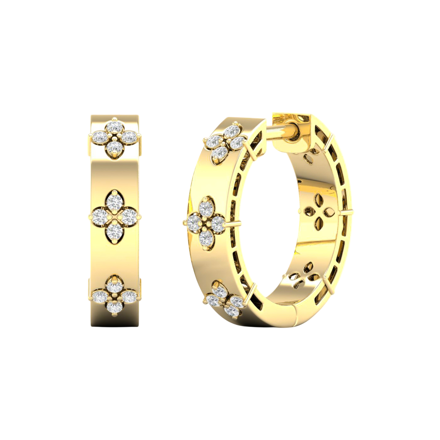 Diamond hoop earrings