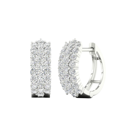 Diamond hoop earrings