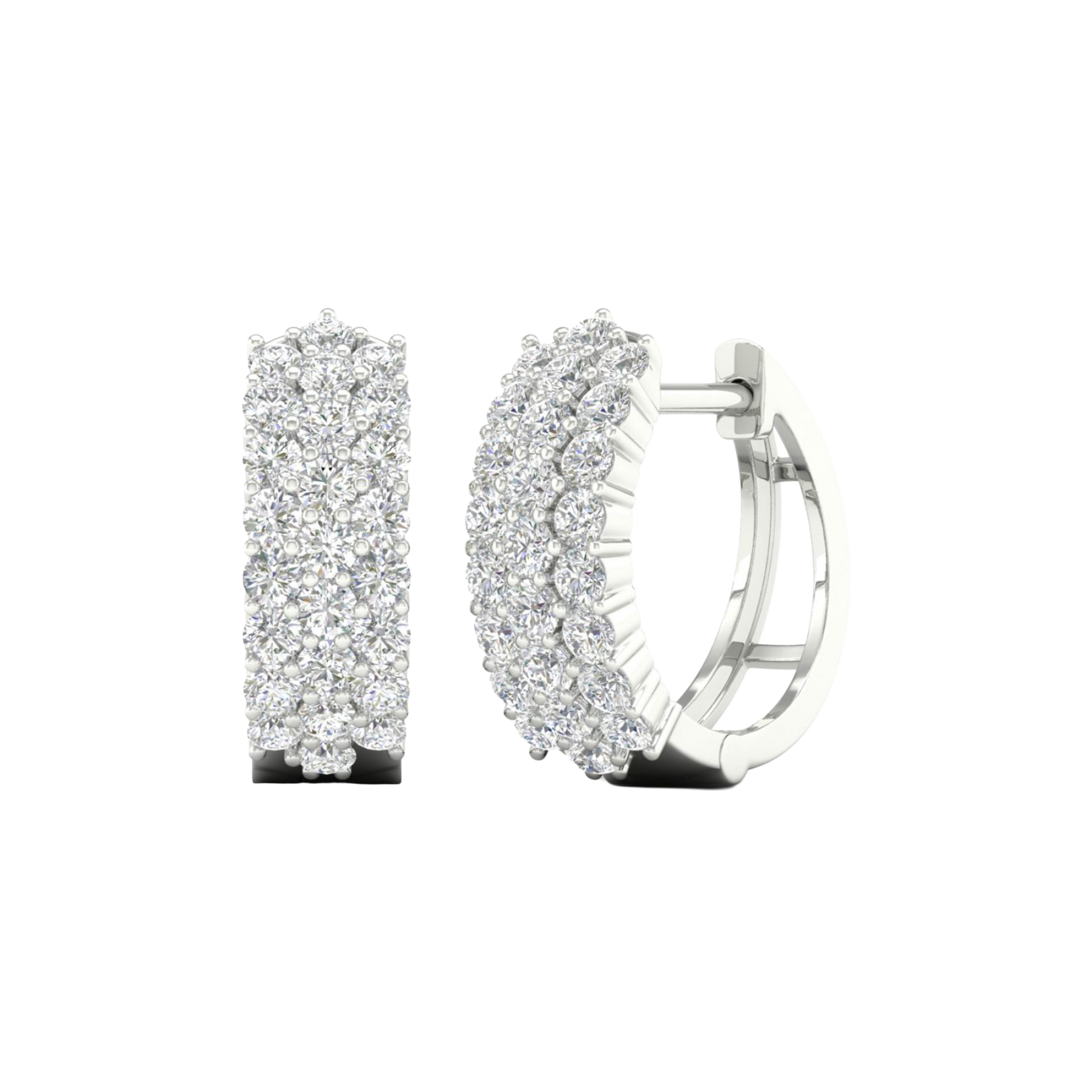 Diamond hoop earrings