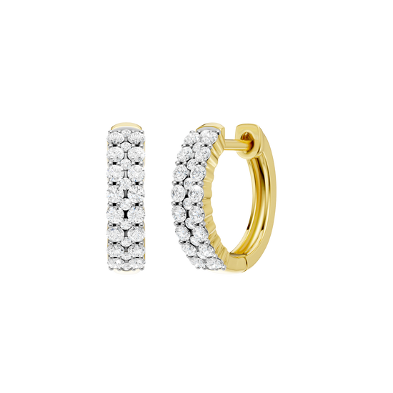 Diamond hoop earrings