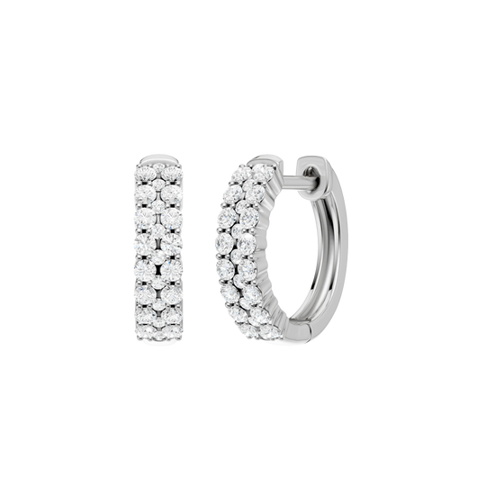 Diamond hoop earrings