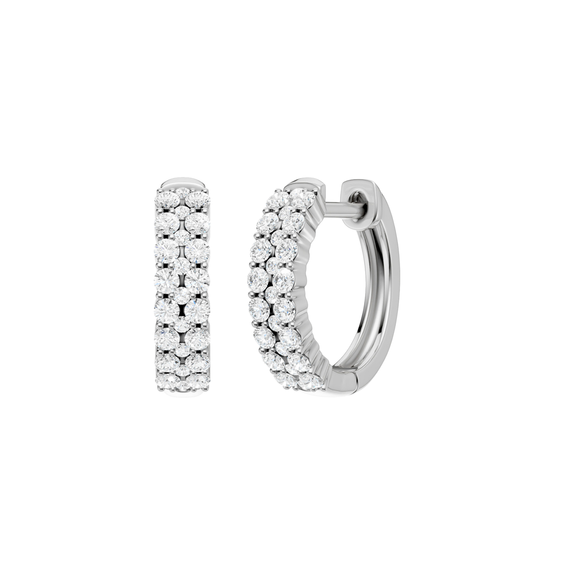 Diamond hoop earrings